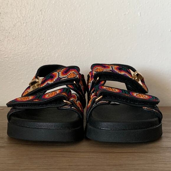 Steve Madden Mona Sandal Vibrant Colorful Womens 6 / Youth 4.5 Three Strap Bold - Picture 4 of 16